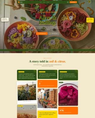 Sprout — Retro Raw Food Truck Landing Page Template
