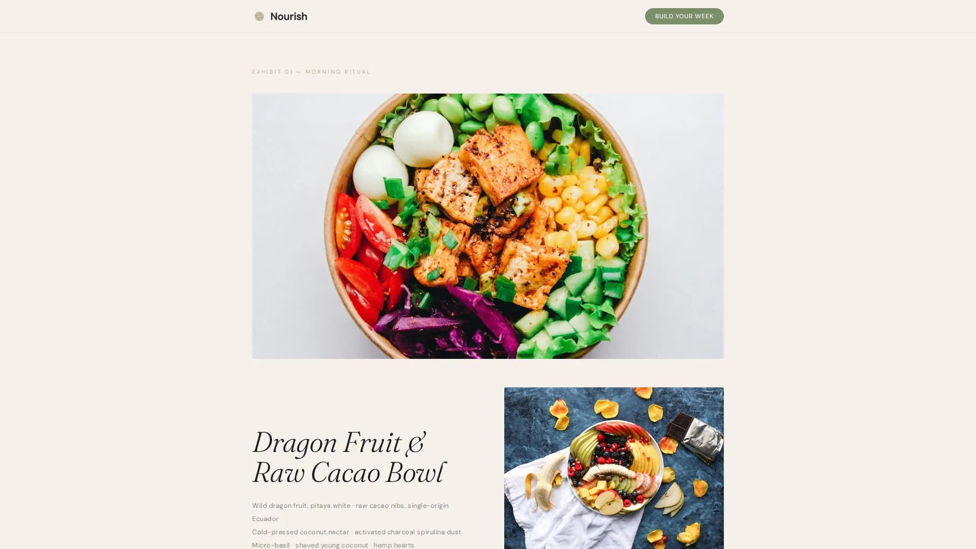 Nourish — Luxe Raw Delivery Landing Page Template