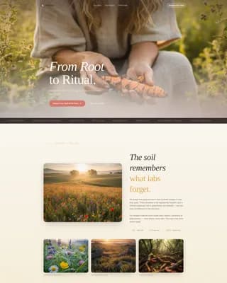 Harvest — Organic Botanical Supplement Landing Page Template