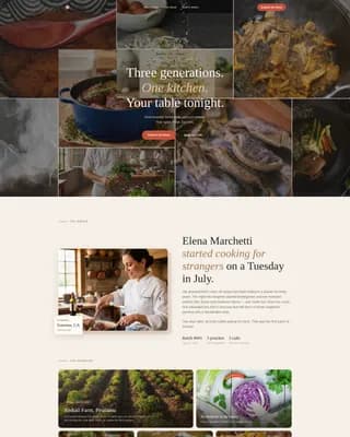 Simmer — Gourmet Prepared Meals Landing Page Template