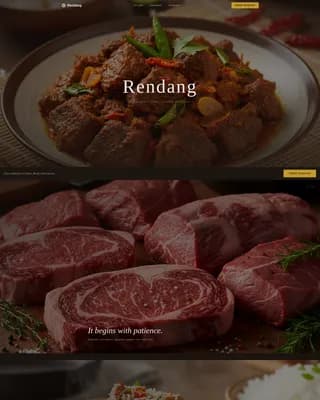 Rendang — Authentic Indonesian Bistro Landing Page Template