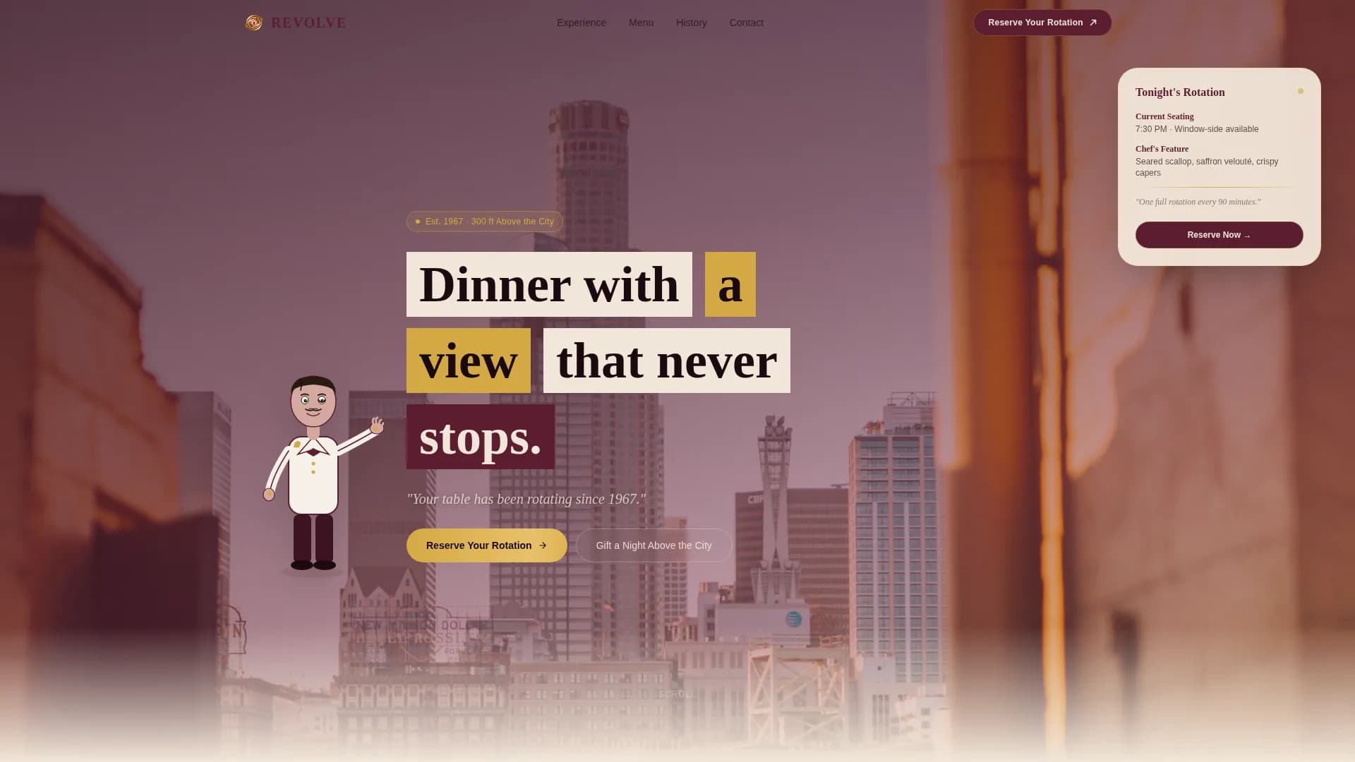 Revolve — Trendy Rooftop Venue Landing Page Template
