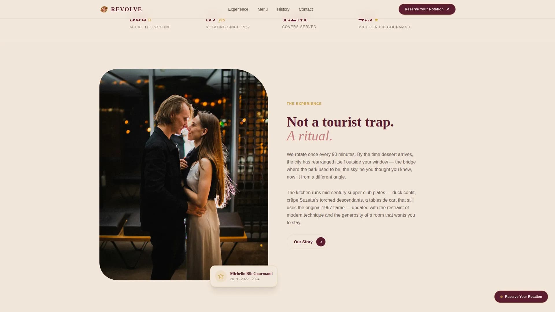 Revolve — Trendy Rooftop Venue Landing Page Template