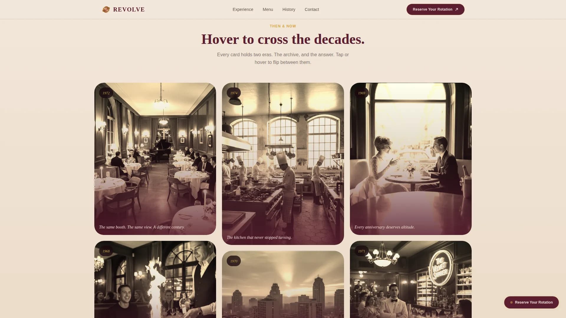 Revolve — Trendy Rooftop Venue Landing Page Template