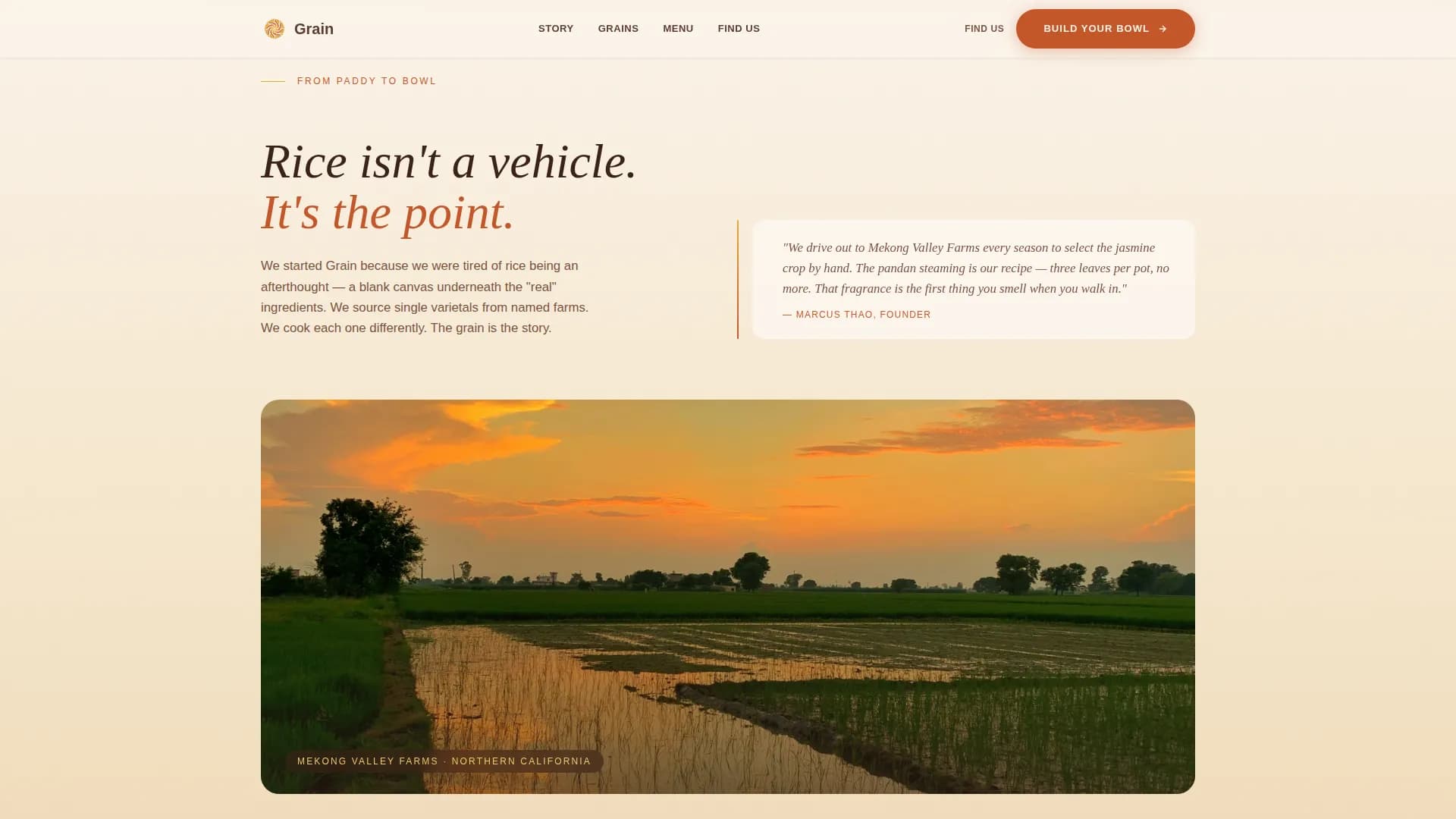 Harvest — Premium Asian Cuisine Landing Page Template