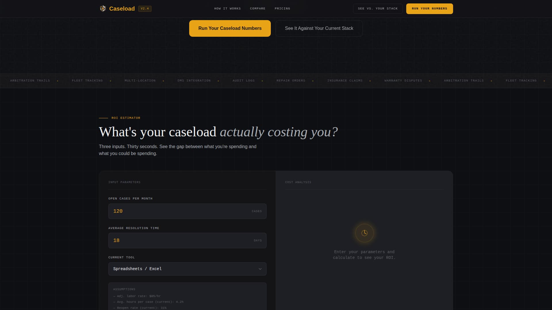Automotive Software Cost Calculator Website Template