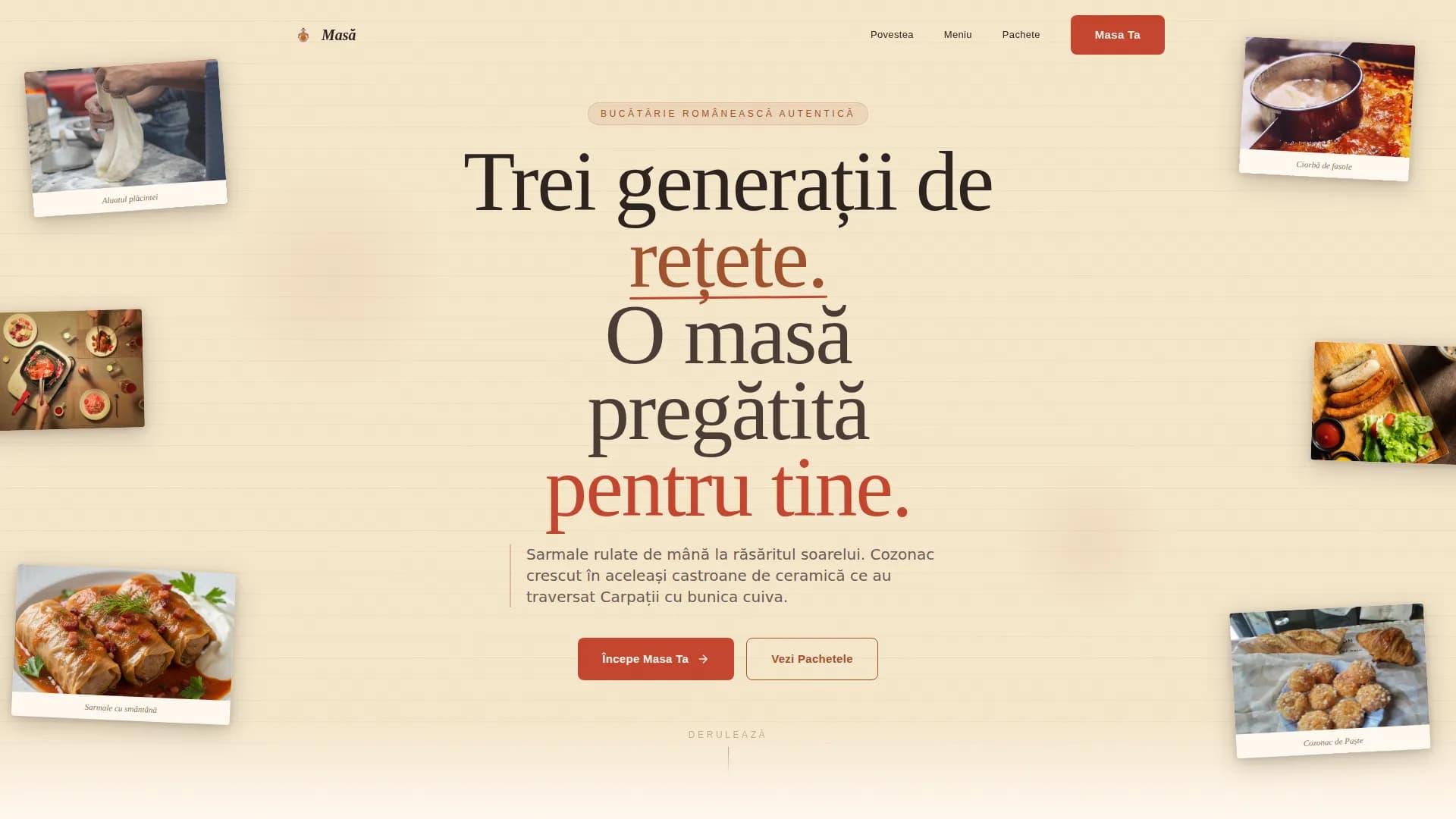 Mas - Authentic Romanian Catering Landing Page Template