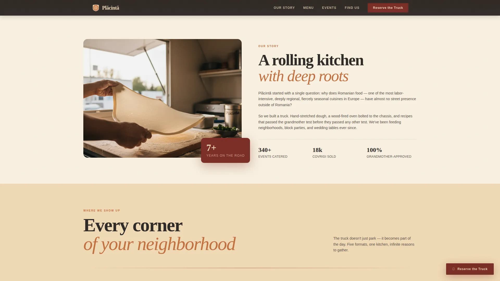 Carpati — Artisan Romanian Dining Landing Page Template