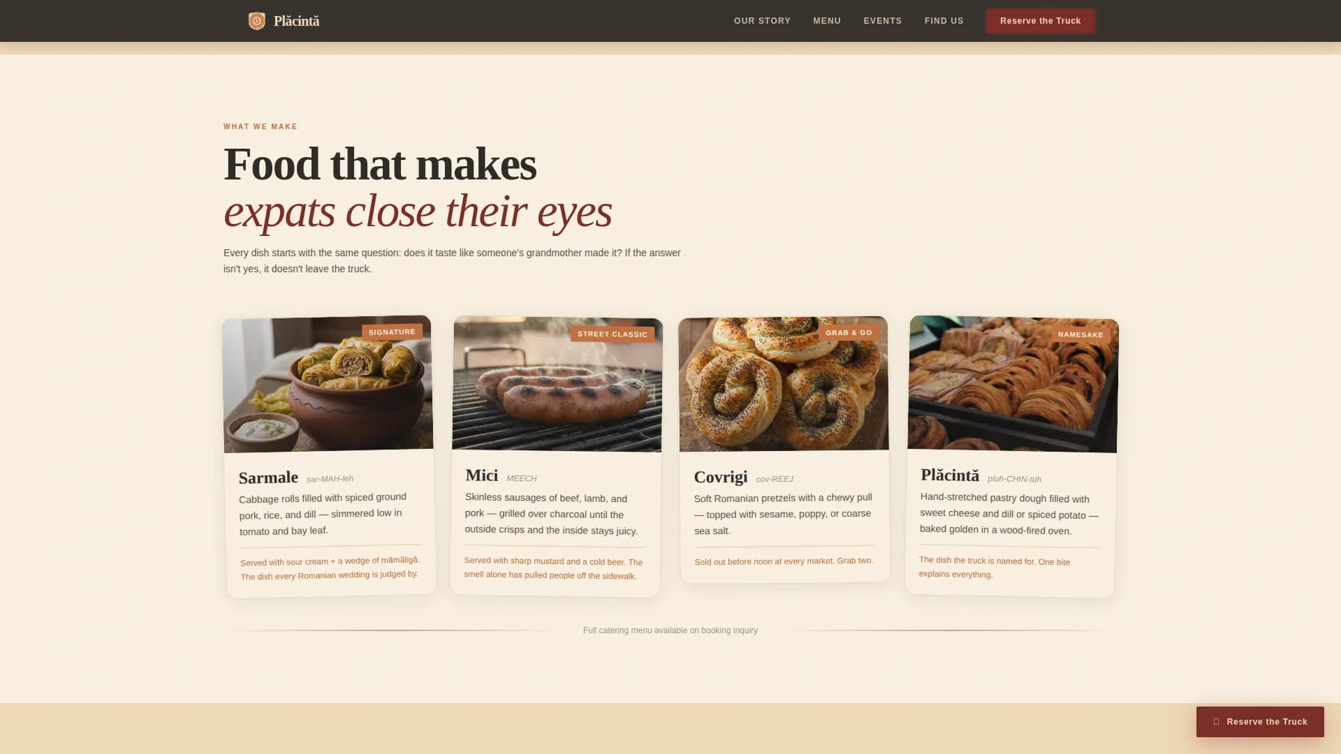 Carpati — Artisan Romanian Dining Landing Page Template