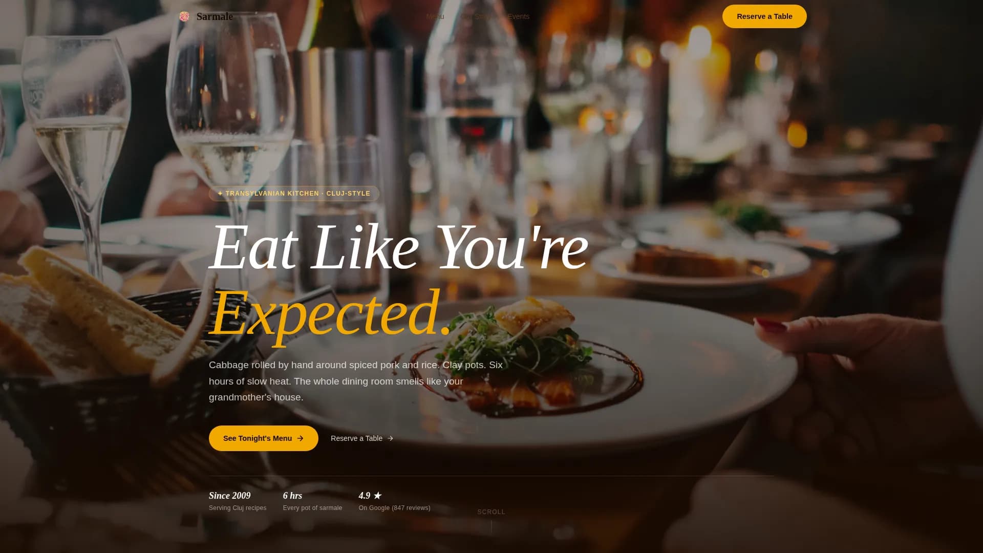 Sarmale - Handcrafted Romanian Dining Landing Page Template