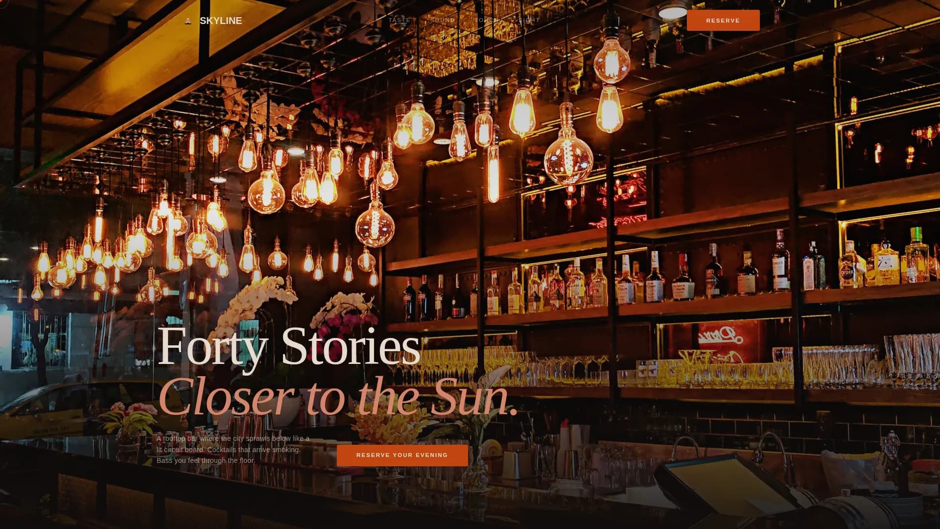 Apex — Elegant Cocktail Lounge Landing Page Template