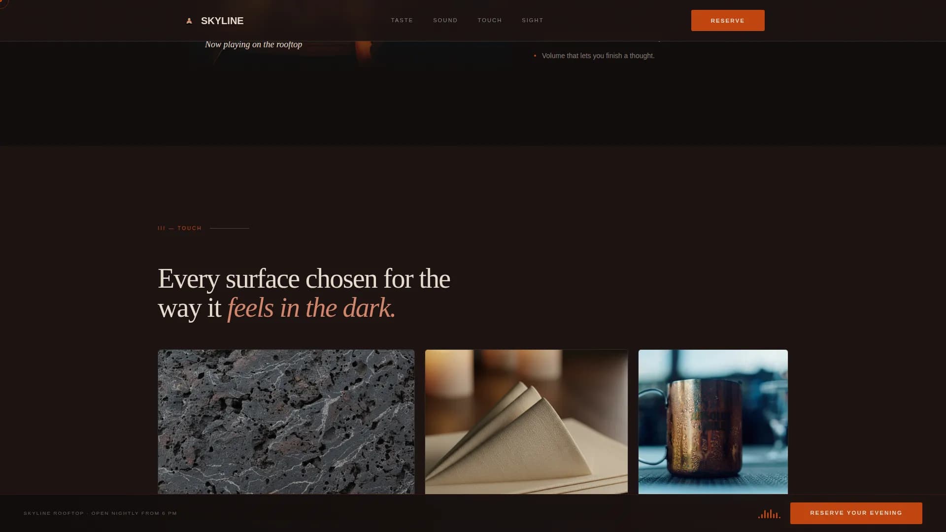 Apex — Elegant Cocktail Lounge Landing Page Template