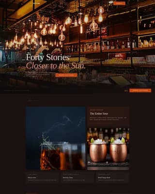 Apex — Elegant Cocktail Lounge Landing Page Template