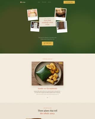Artisan — Bold Rwandan Kitchen Landing Page Template