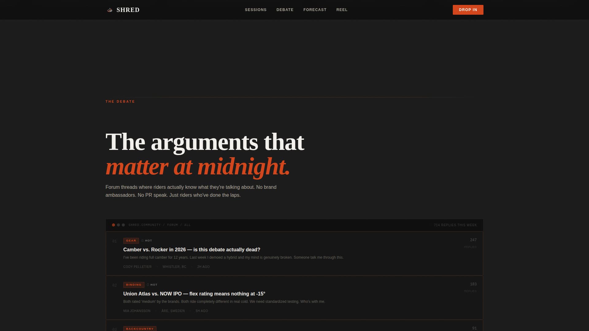 Snowboarding Reviews Website Template
