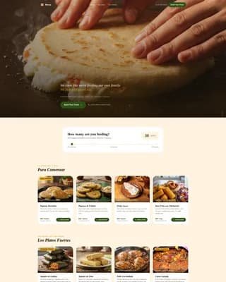 Mesa - Authentic Salvadoran Catering Landing Page Template