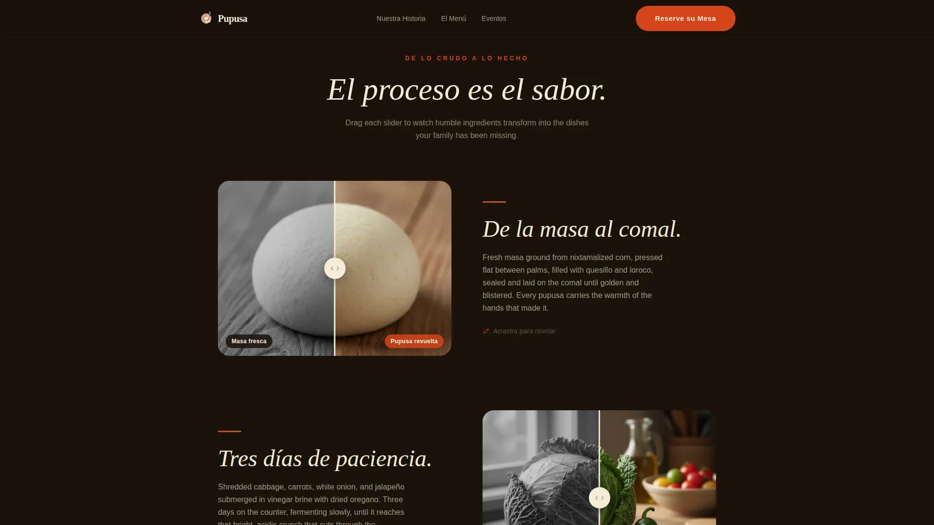 Pupusa - Handcrafted Salvadoran Restaurant Landing Page Template