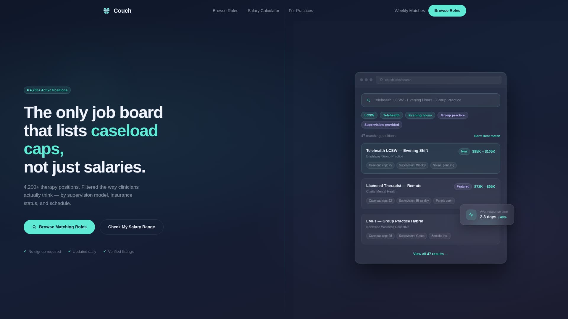 Empathy — Transparent Therapy Careers Landing Page Template