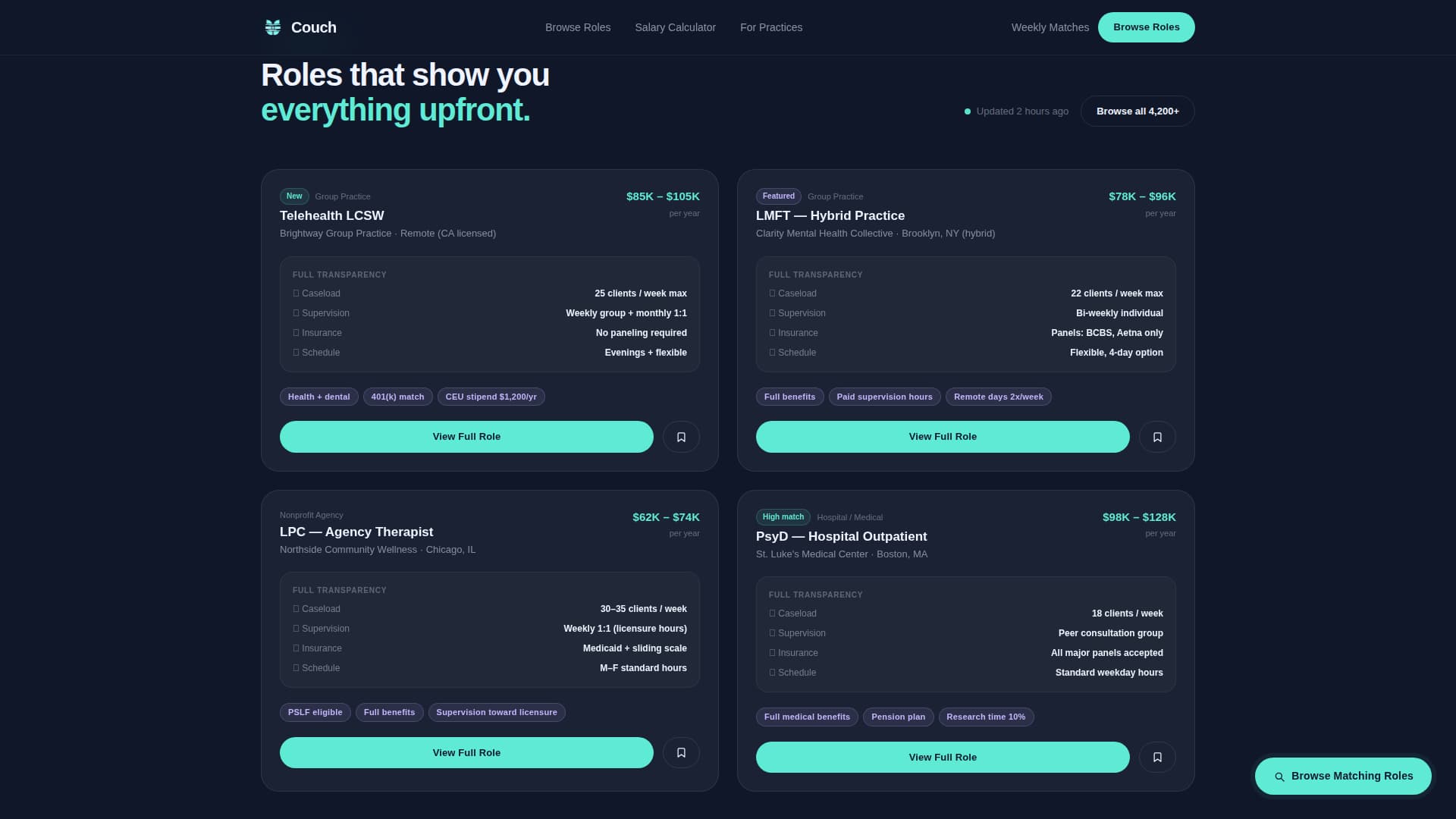 Empathy — Transparent Therapy Careers Landing Page Template