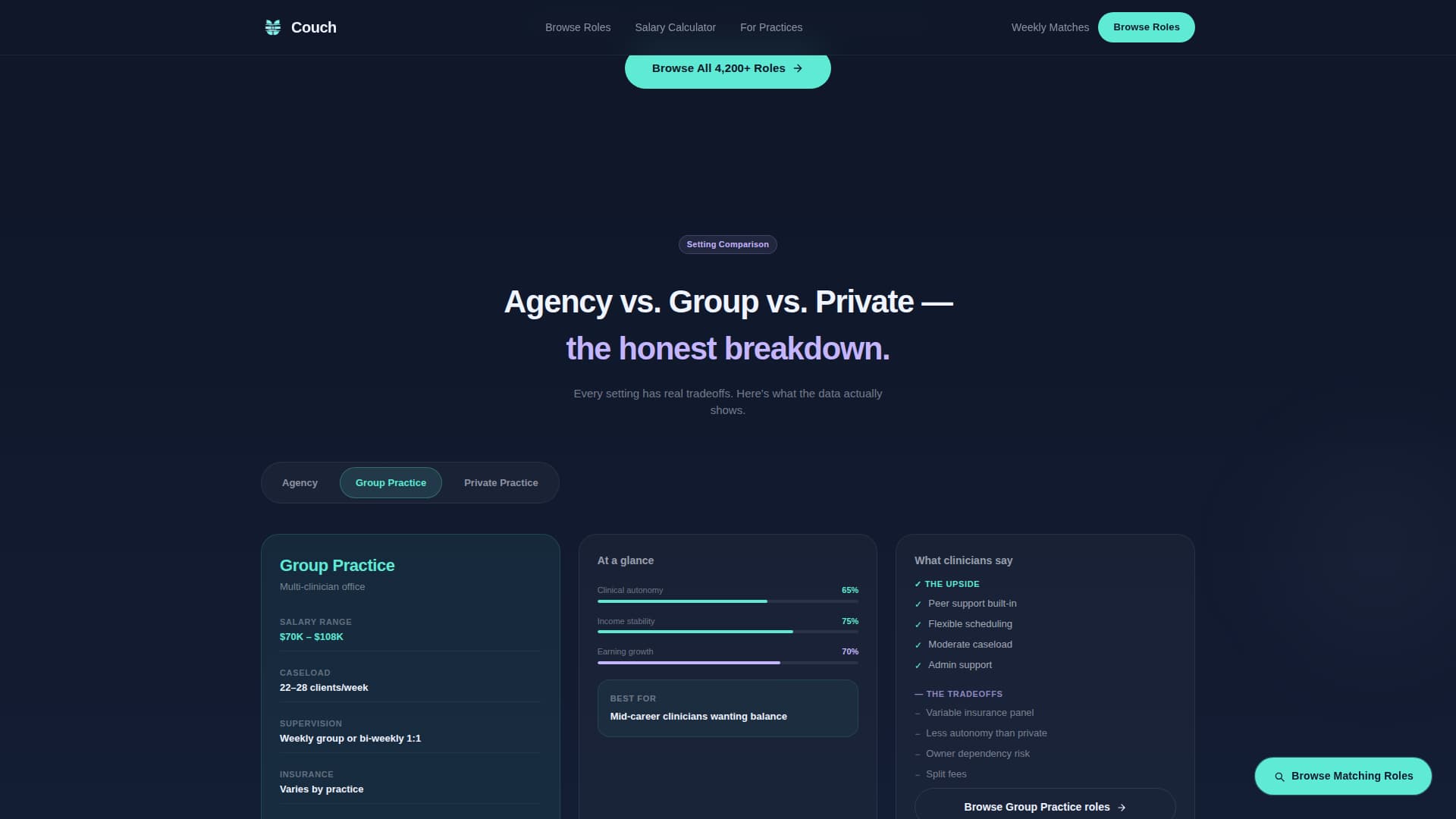 Empathy — Transparent Therapy Careers Landing Page Template