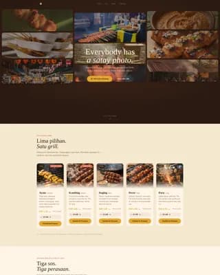 Southeast Asian Cuisine & Dining Booking Confirmation Website Template