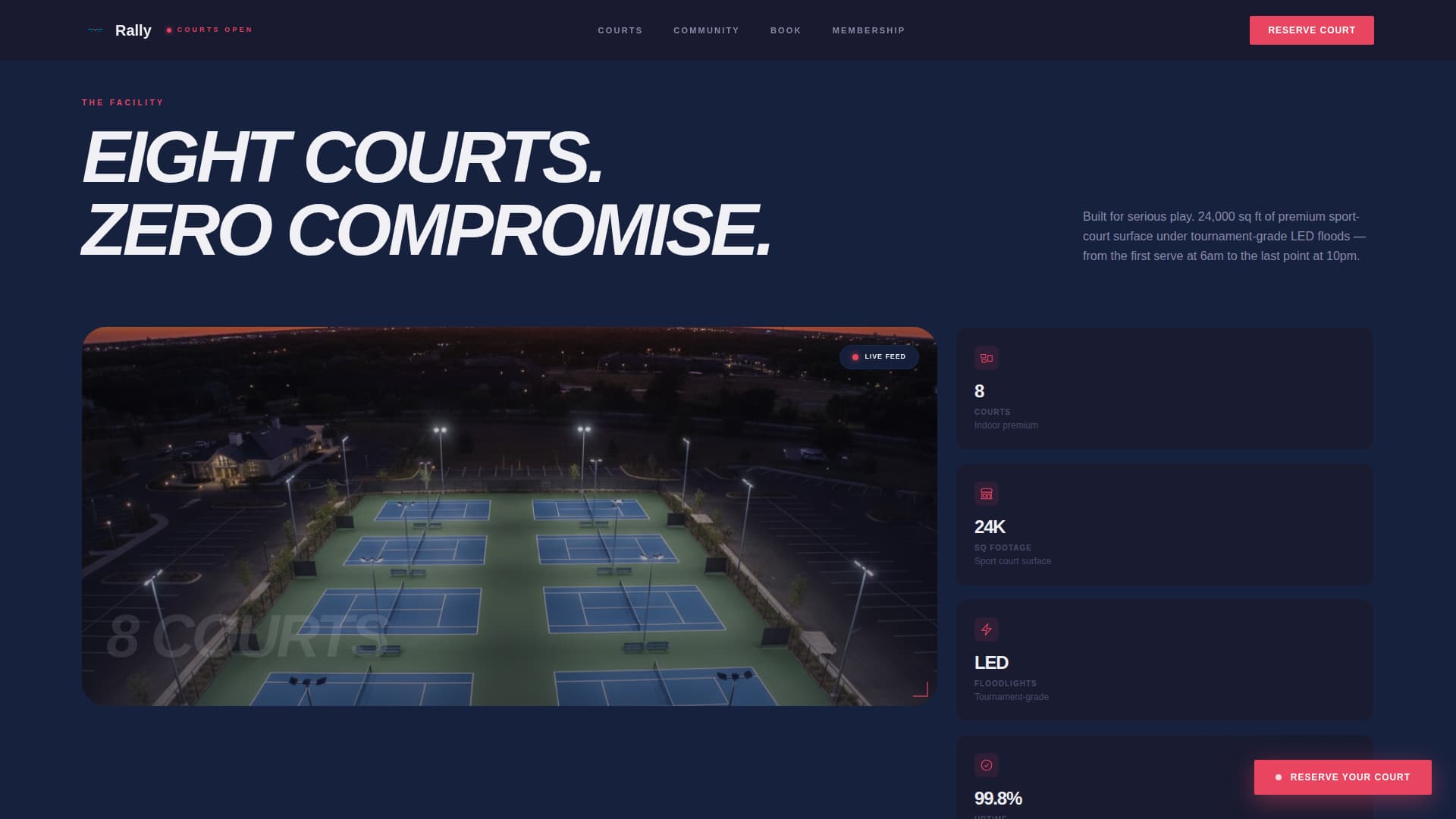 Ace — Dynamic Racquet Sports Landing Page Template