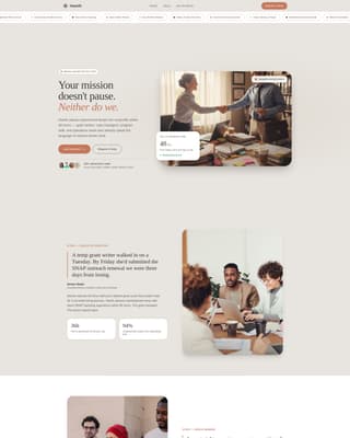 Hearth - Missiondriven Tempstaffing Landing Page Template