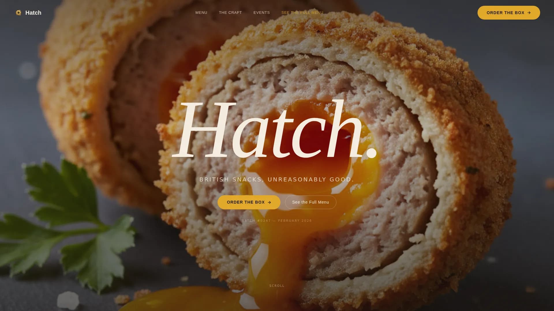 Crunch — Handmade British Bakery Landing Page Template