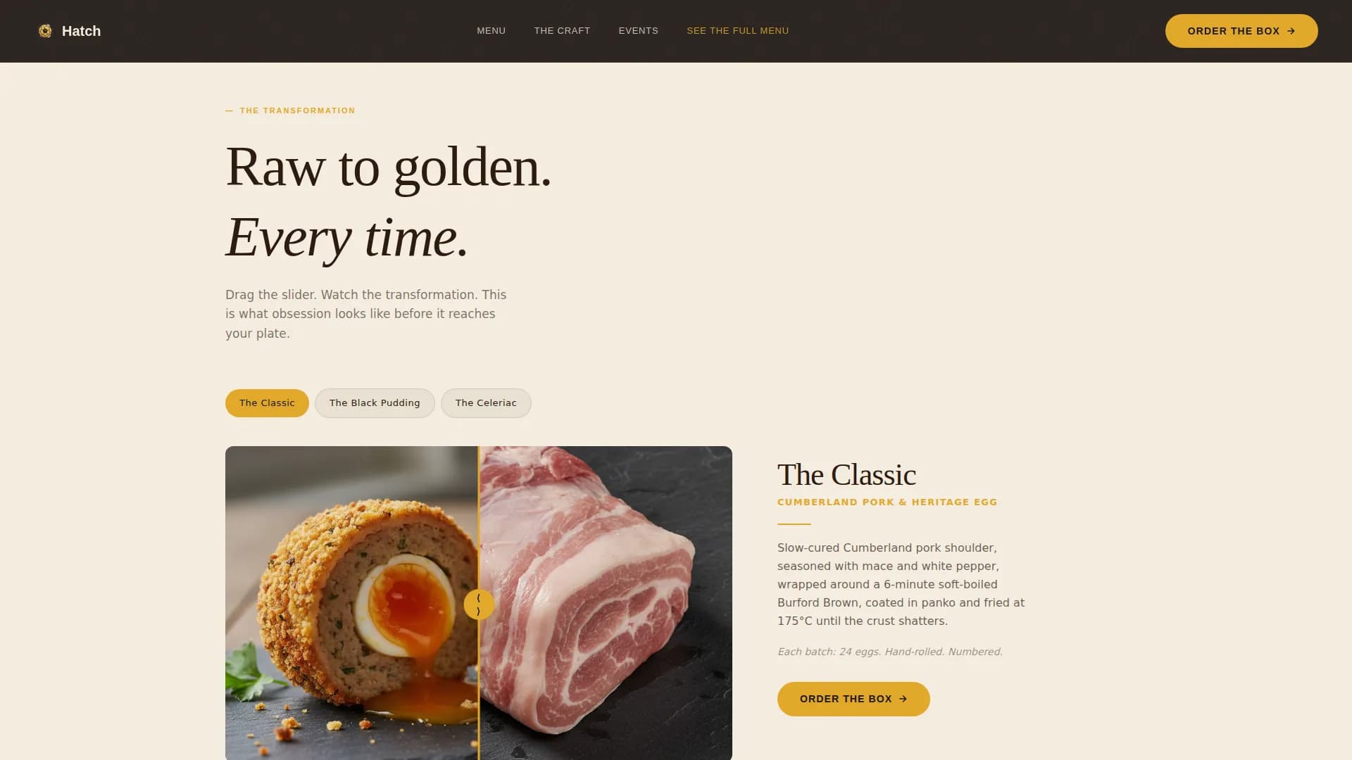 Crunch — Handmade British Bakery Landing Page Template