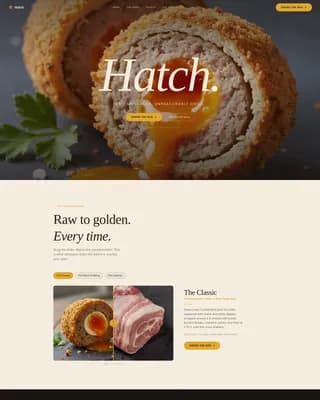 Crunch — Handmade British Bakery Landing Page Template