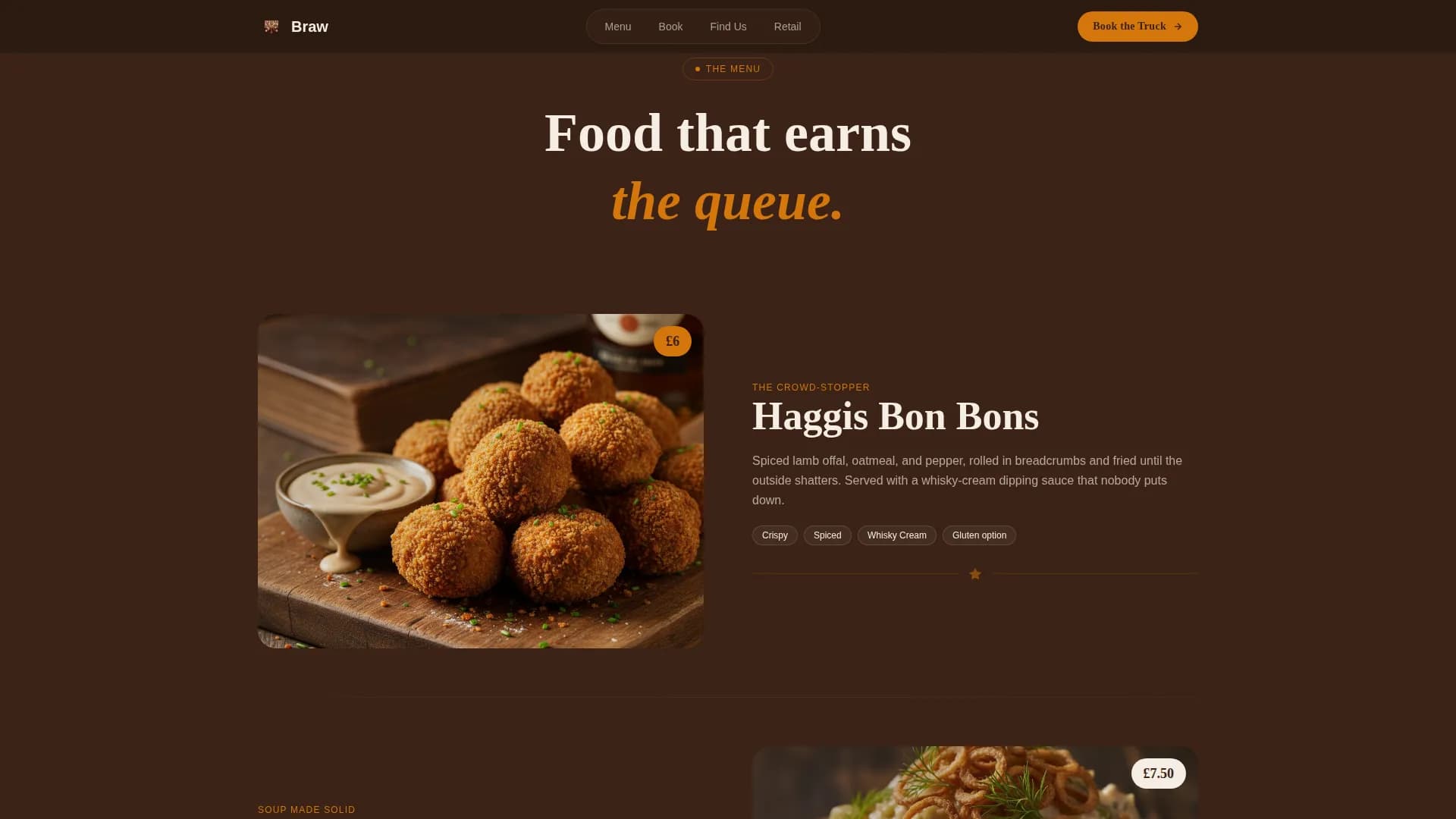 Tartan — Bold Scottish Cuisine Landing Page Template