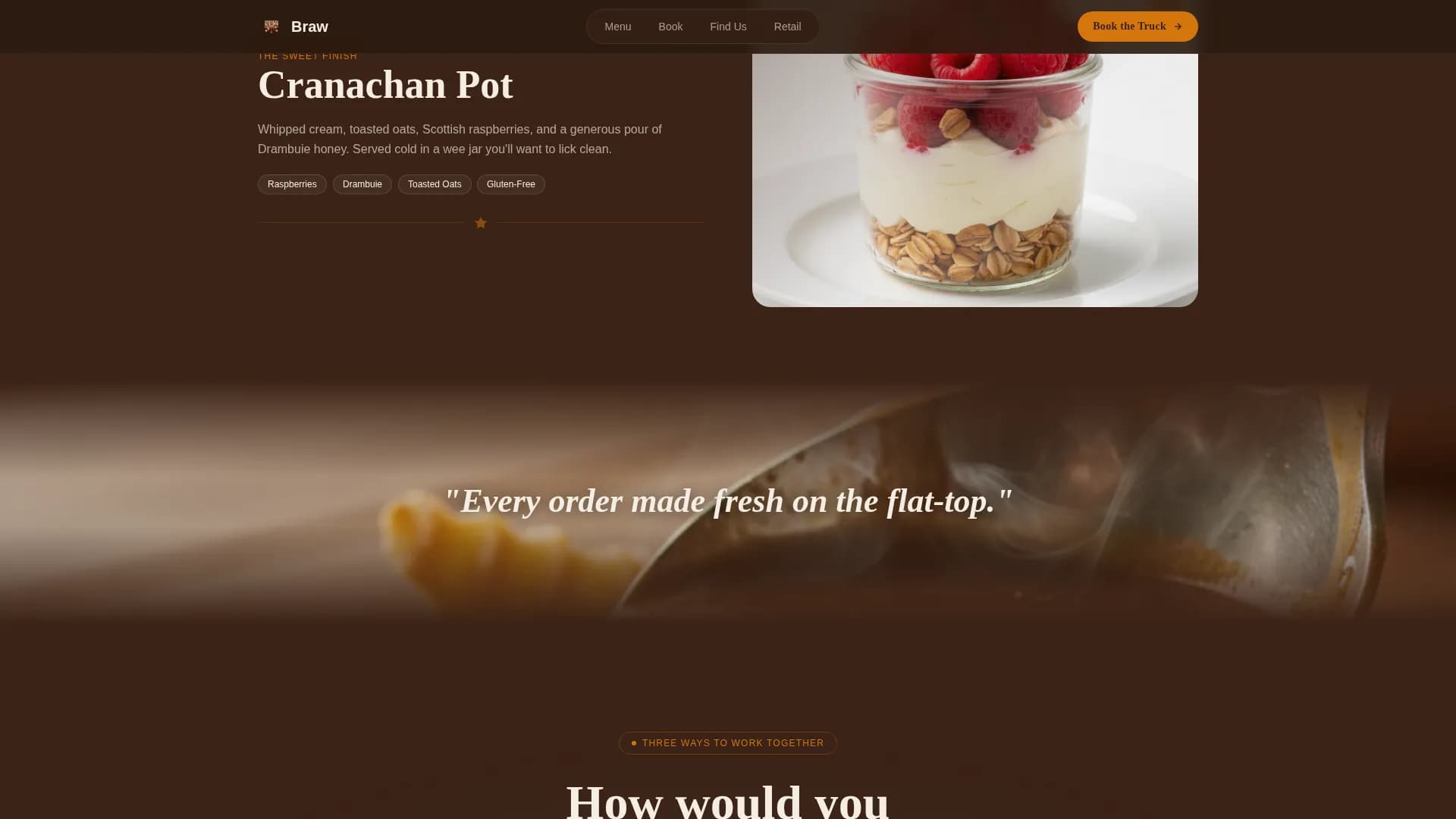 Tartan — Bold Scottish Cuisine Landing Page Template