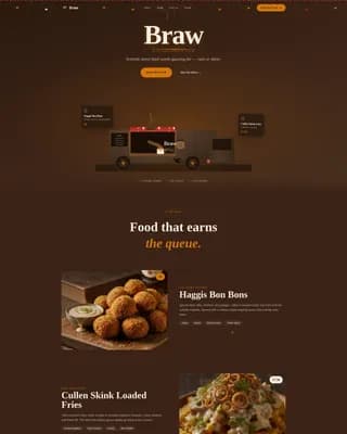 Tartan — Bold Scottish Cuisine Landing Page Template