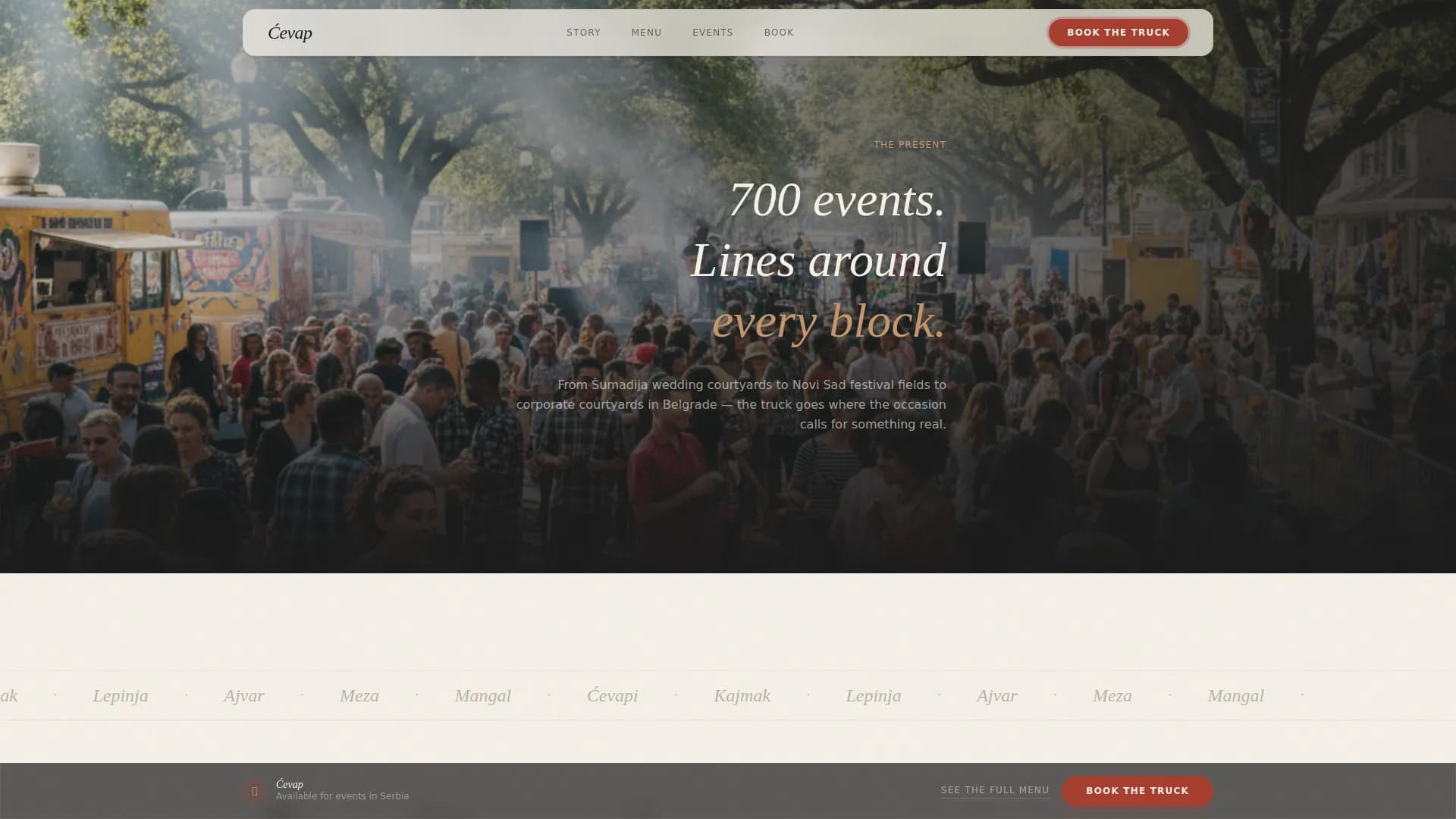Balkan — Premium Serbian Catering Landing Page Template