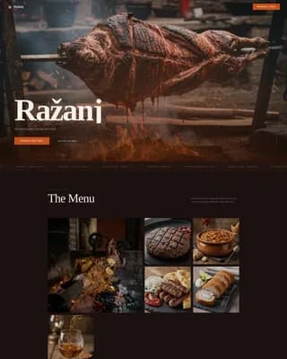 Gather — Heritage Fire Dining Landing Page Template