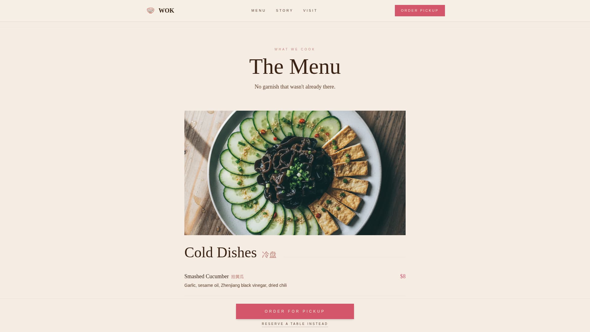 Chinese Cuisine & Dining Professional Website Template