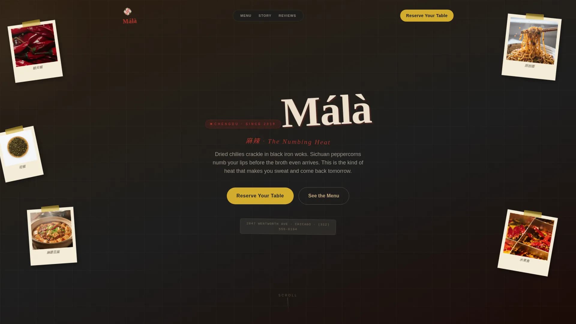 ML - Bold Sichuan Restaurant Landing Page Template