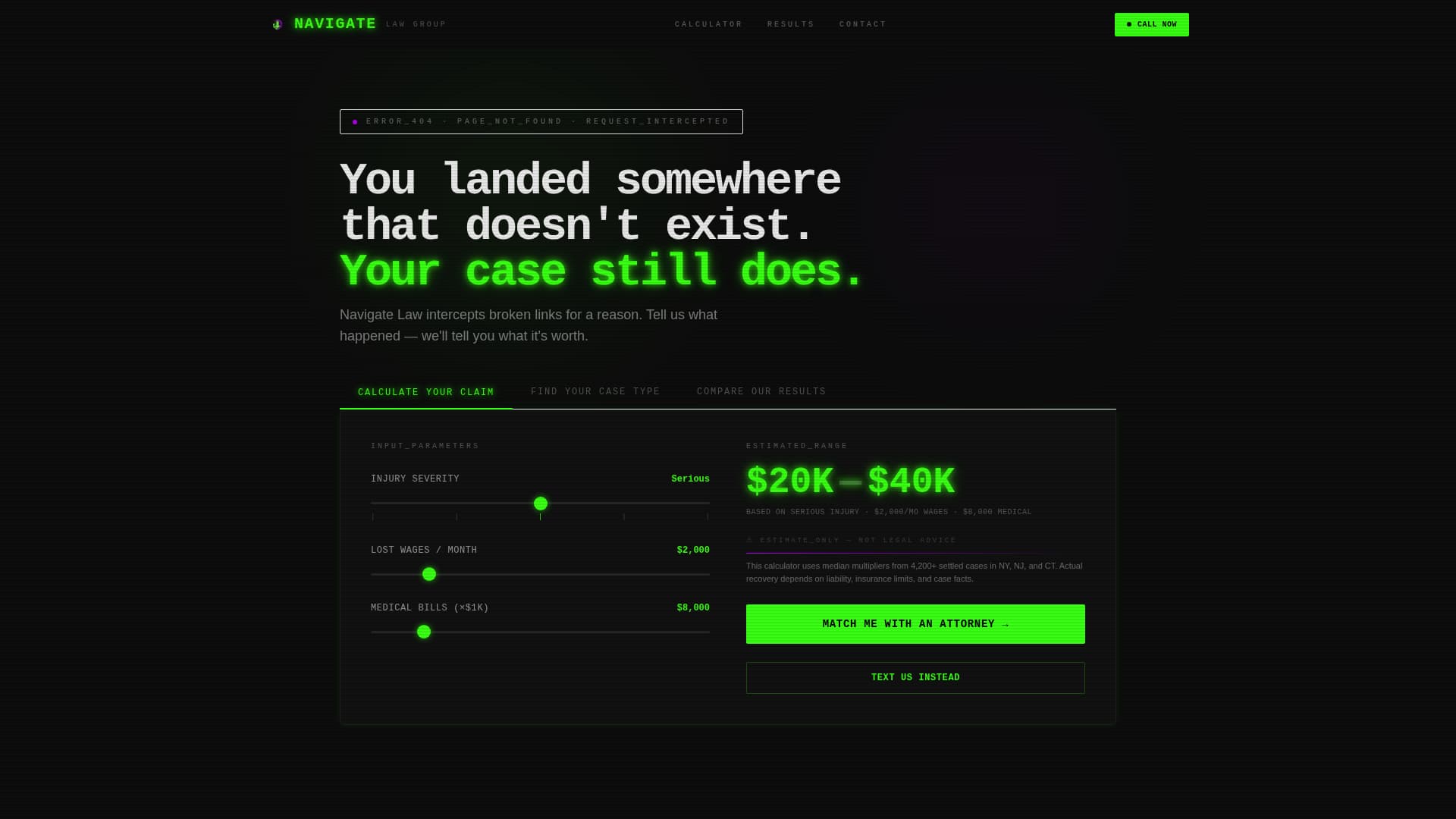Law Firm Lost Visitor Recovery & Lead Capture Website Template