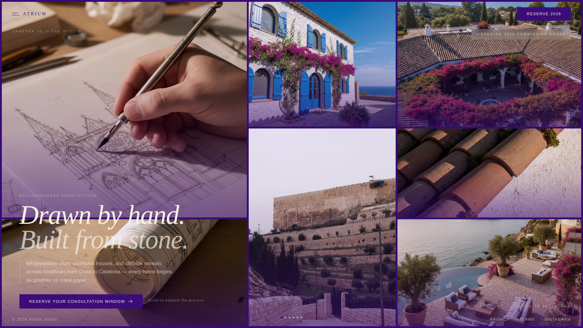 Atrium - Artisan Mediterranean Landing Page Template