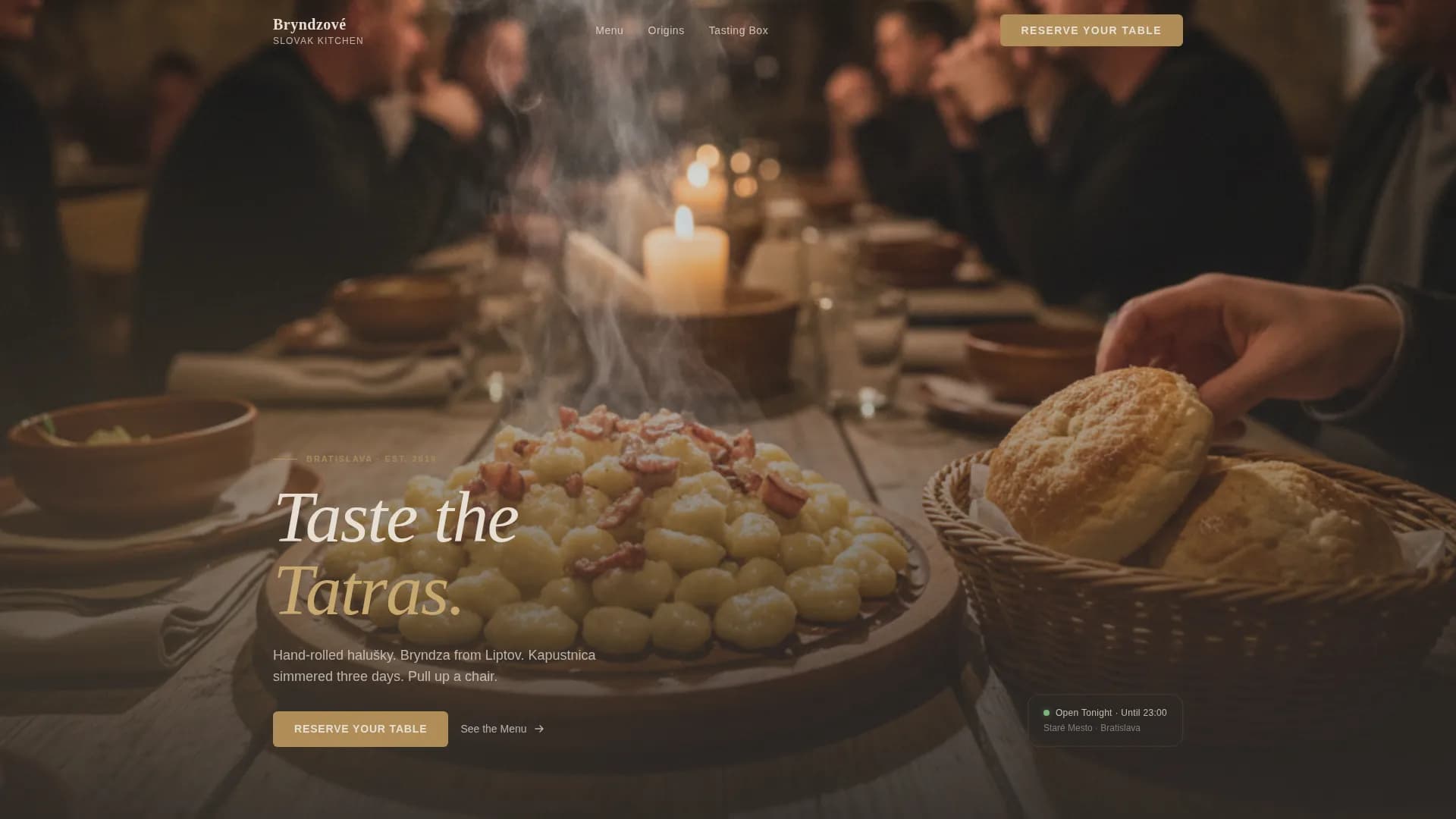 Bohemian — Artisanal Slovak Kitchen Landing Page Template