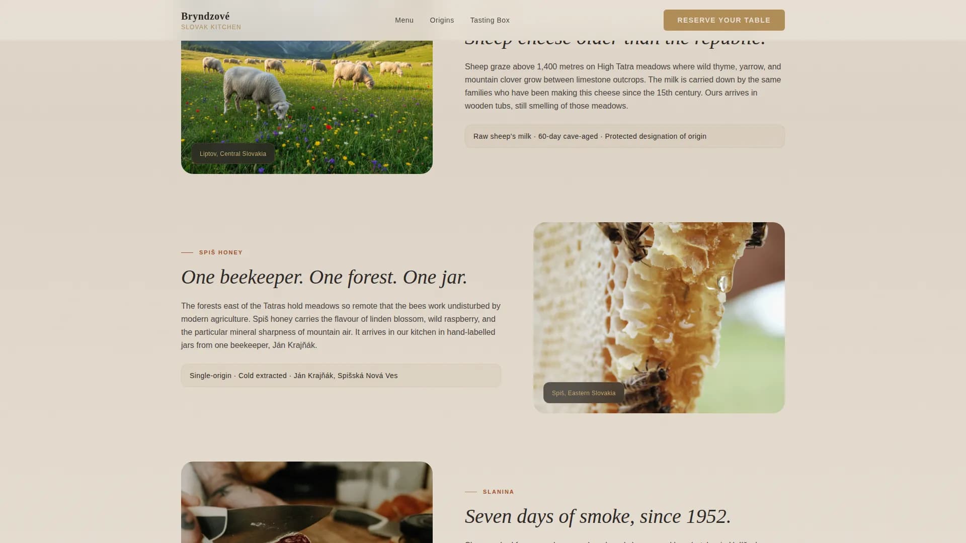 Bohemian — Artisanal Slovak Kitchen Landing Page Template