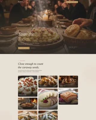Bohemian — Artisanal Slovak Kitchen Landing Page Template