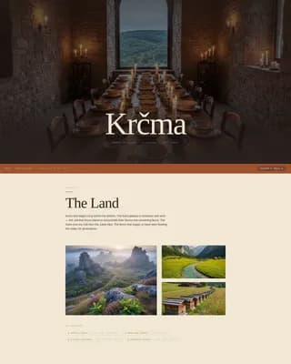 Krma — Heritage Slovenian Dining Landing Page Template