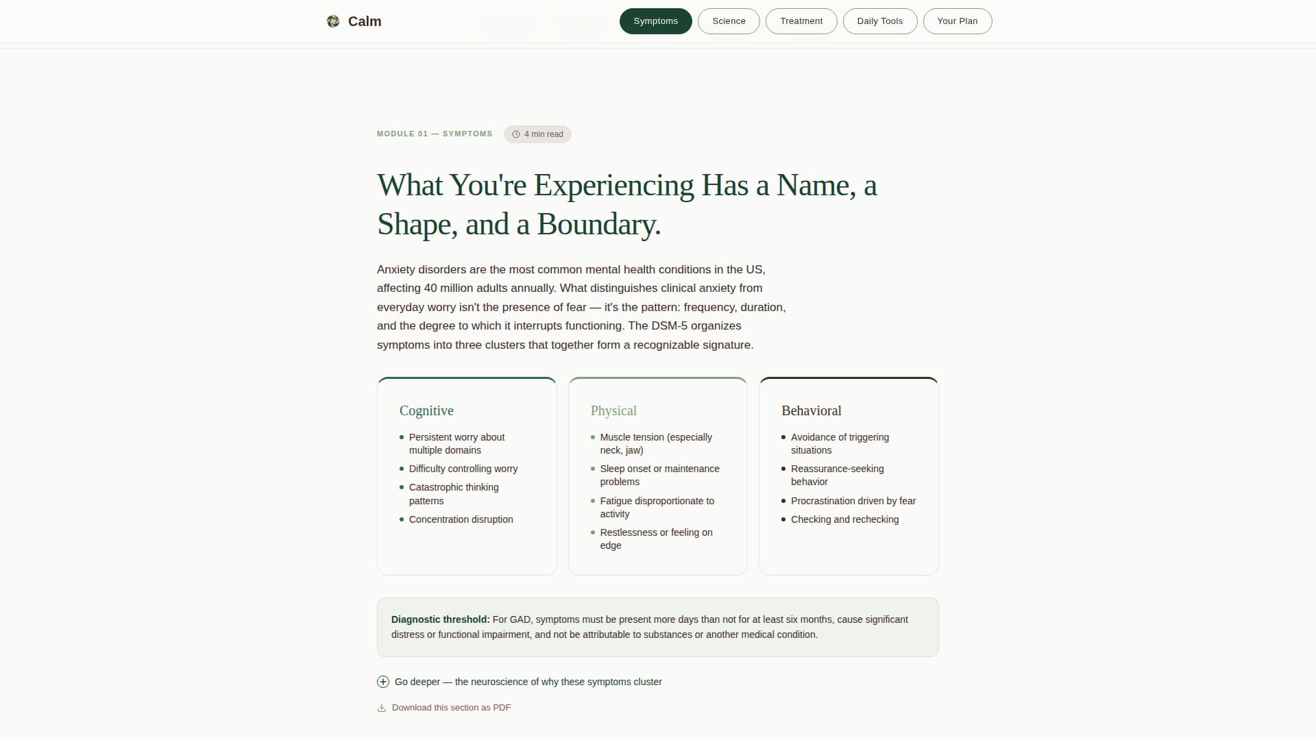 Serenity — Trusted Anxiety Education Landing Page Template