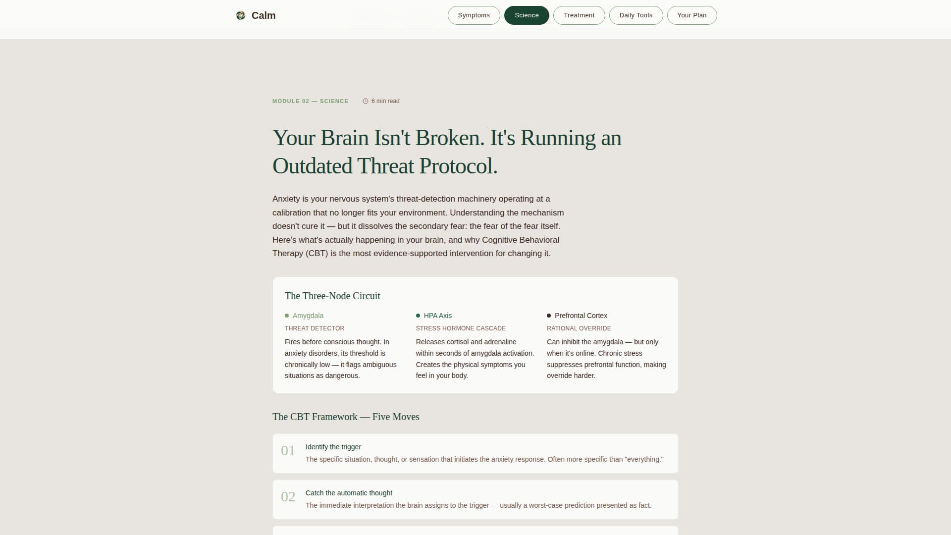 Serenity — Trusted Anxiety Education Landing Page Template