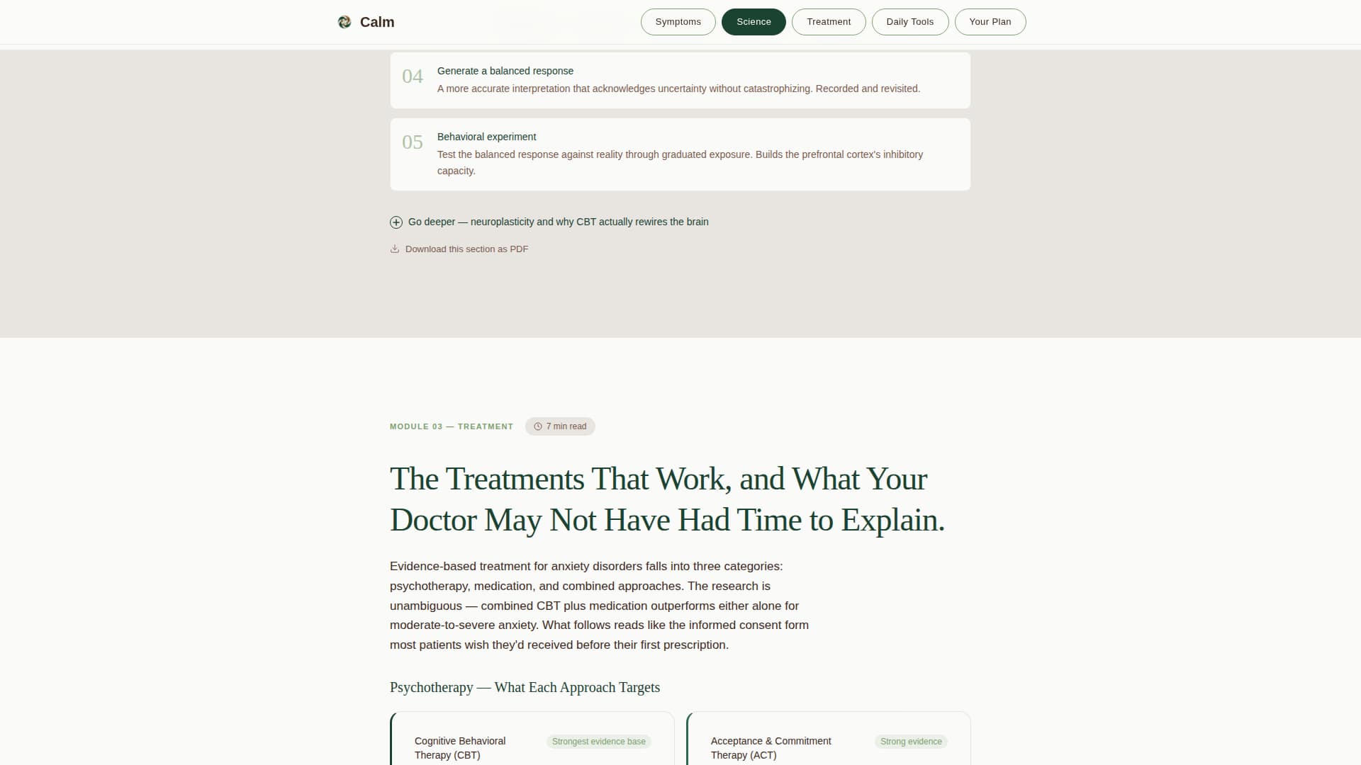 Serenity — Trusted Anxiety Education Landing Page Template