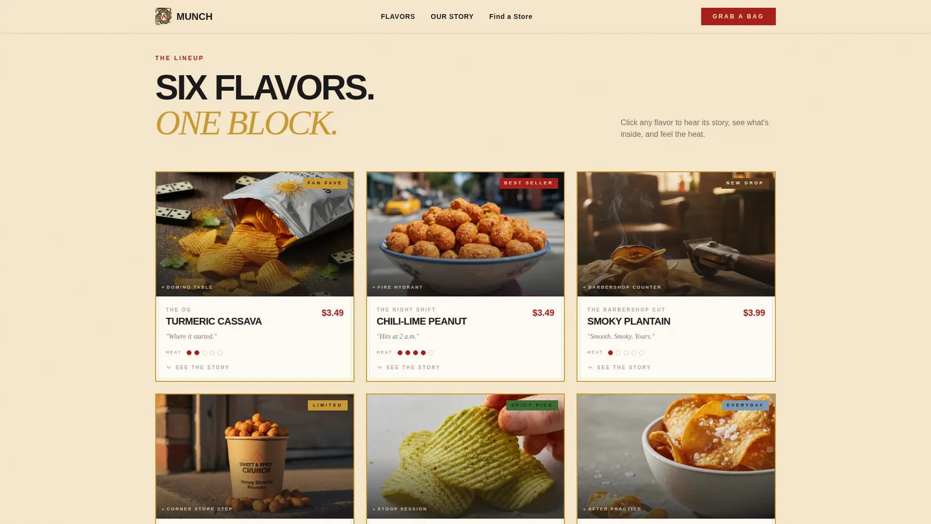 Munch — Vibrant Local Snack Landing Page Template
