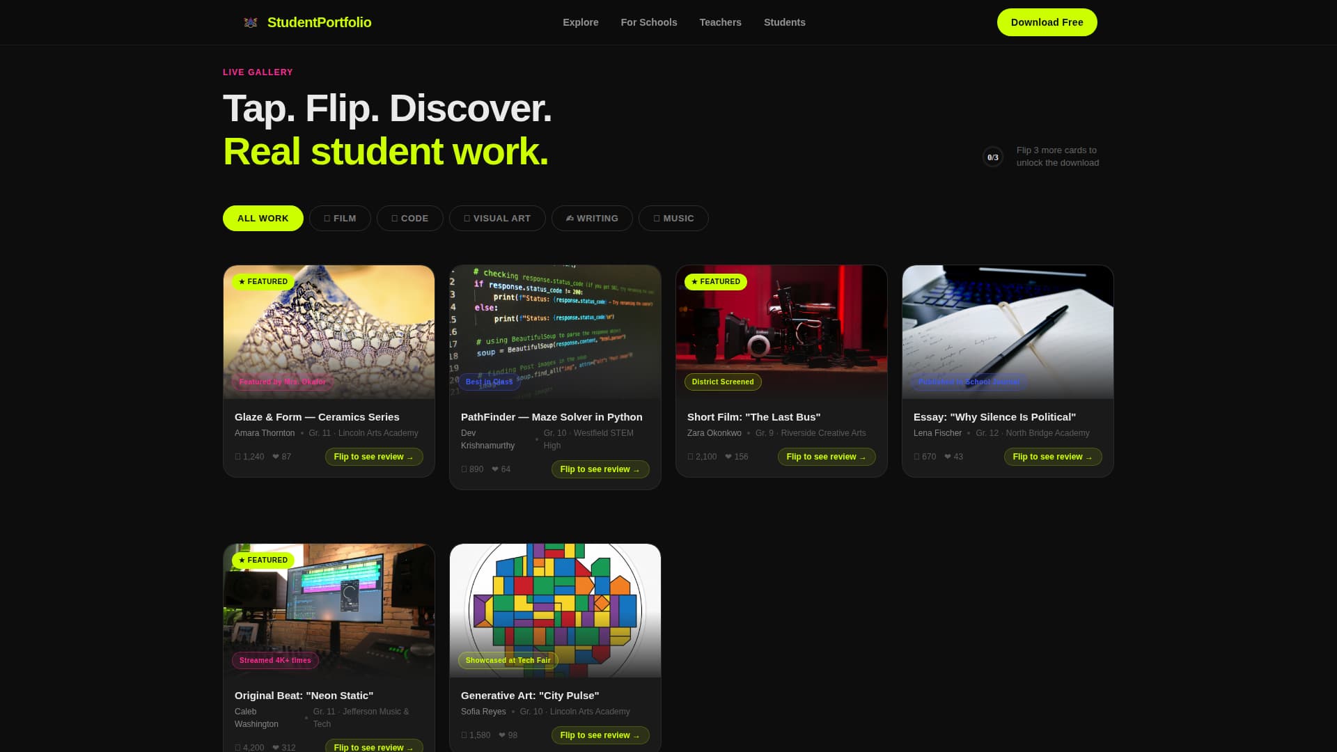 School & Academy Portfolio Website Template
