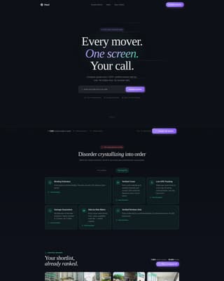 Moving Service Digital Presence Booking Website Template