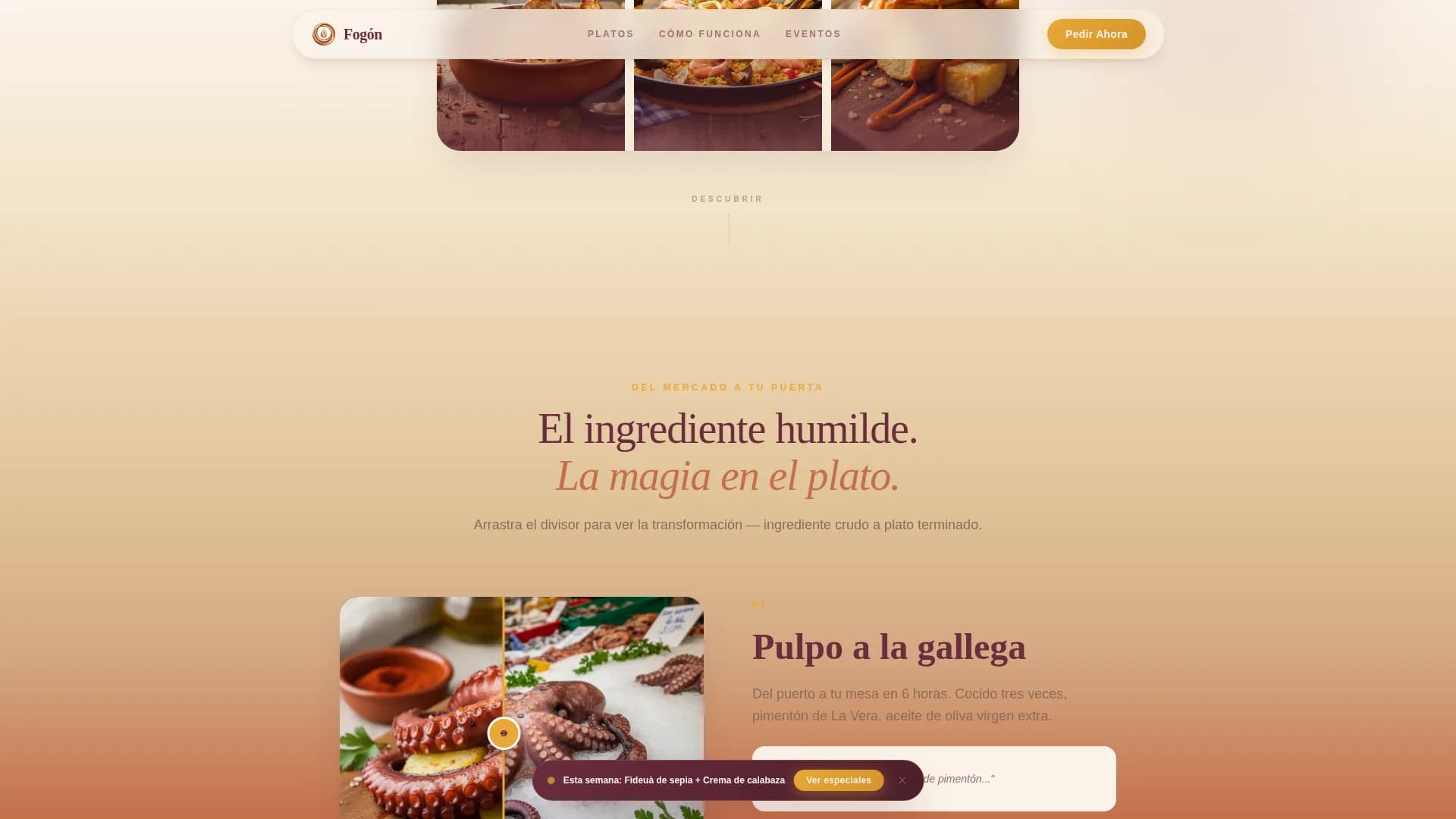 Fogn - Pastoral Cloud Kitchen Landing Page Template